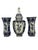 Vintage three-piece Delft-style garniture set by Boch, made in Holland in the mid-20th century. The set consists of a...