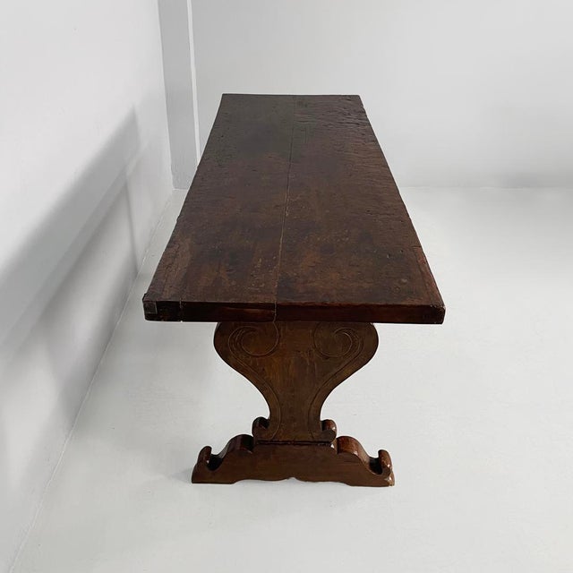 Antique Italian Wooden Refectory Dining Table, 1700s For Sale - Image 6 of 18