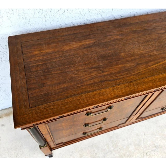 Vintage Baker French Empire Directoire Walnut Lowboy Dresser 1960s For Sale - Image 9 of 18