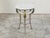 Mid 20th Century Italian Midcentury Steel Side Table with Circular White Marble Top and Hoof Feet For Sale - Image 5 of 10