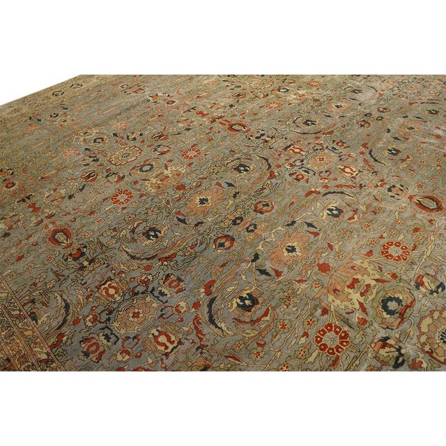 Early 20th Century Turkish Sivas Carpet ( 13'9" x 15'6" - 419 x 472 ) Antique Large Sivas Turkish Allover Geometric...