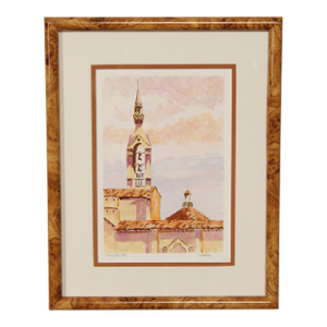 Lorenzo Castaneda Framed Watercolor, 'Firenze'