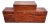 3 Piece MCM Solid Exotic Wood Bachelor Chest & Nightstands Bedroom Suite For Sale