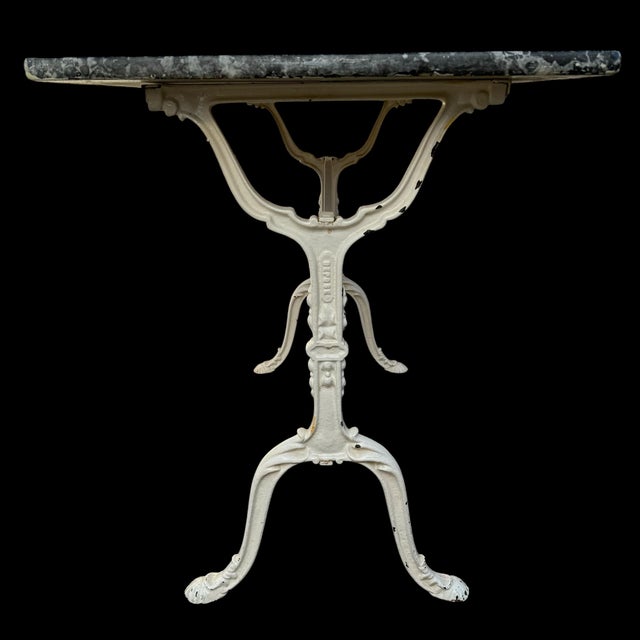 Antique French Cast Iron & Marble Bistro Table, 1900s For Sale - Image 15 of 16