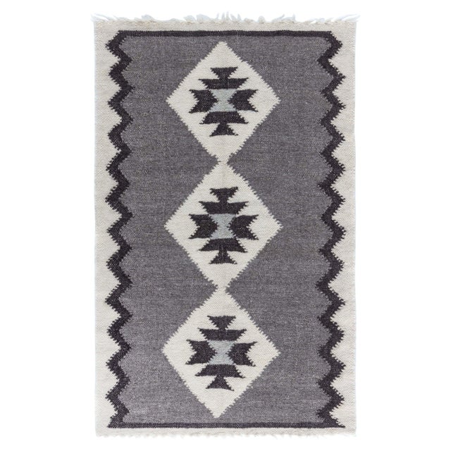 European Folk Stamverband II Goat Hair Rug by Doris Leslie Blau For Sale