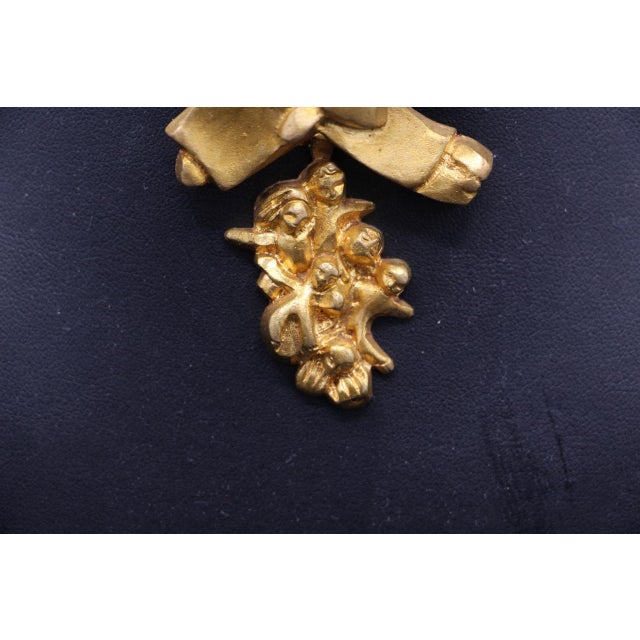 Mid-Century Modern Brooch in Gilt Bronze by Line Vautrin, 1950s For Sale - Image 3 of 8