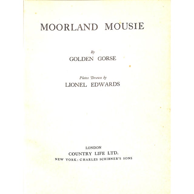 Traditional "Moorland Mousie: The Life Story of a Child's Pony" 1929 Gorse, Golden For Sale - Image 3 of 10