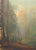 1960s Mid 20th Century Forest and Pond at Sunset Landscape Painting by Charles Grove For Sale - Image 5 of 6