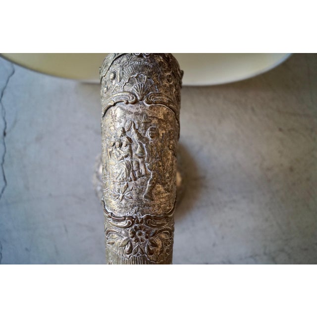 1900 - 1909 Antique Victorian Aged Brass Wall Sconce For Sale - Image 5 of 12