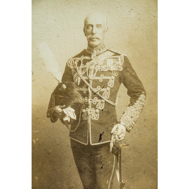 Large Antique Edwardian Signed Framed Presentation Photograph Photo British Military Officer Uniform English Home Decor For Sale - Image 4 of 16