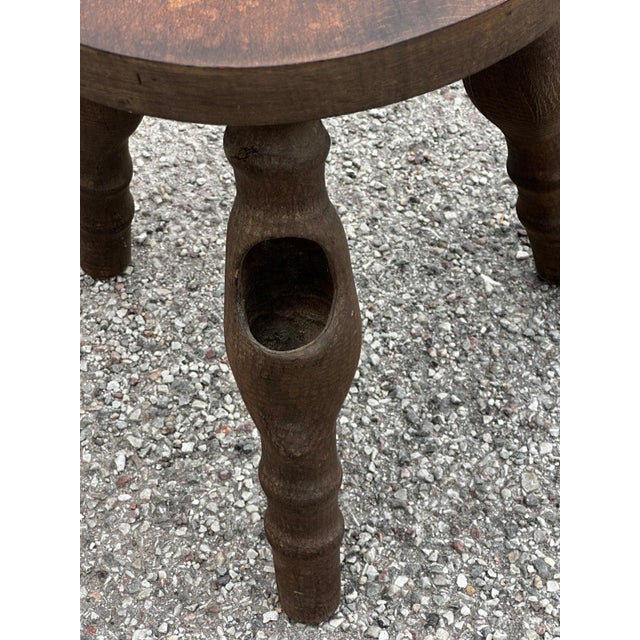Sculptural Tripod Stool by Gabriel Lucas, Brittany, 1970 For Sale - Image 15 of 18
