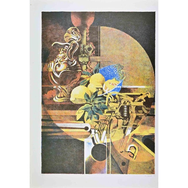 Lithograph on paper. Hand and numbered in pencil. Edition of 99. Excellent condition. This striking colour lithograph by...