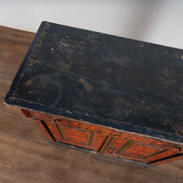 Late 19th Century Late 19th Century Highly Painted Pine Sideboard Cabinet, Hungary For Sale - Image 5 of 14