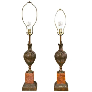 Bronze Ewers Table Lamps - A Pair