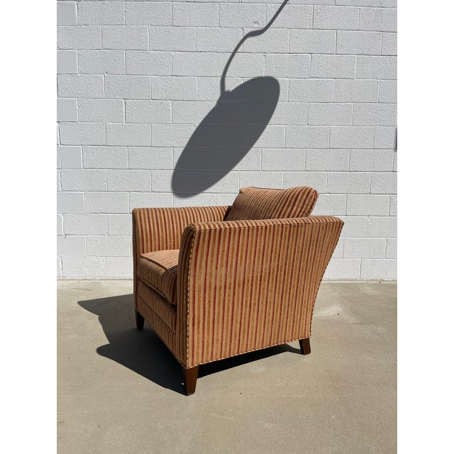 1990s Vintage Stickley Brand Classic Upholstered Club Chair For Sale - Image 5 of 15
