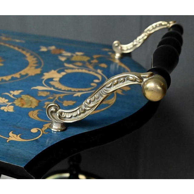 Service Trolley in Sorente Marquetry, Italy, 1960s For Sale - Image 10 of 18