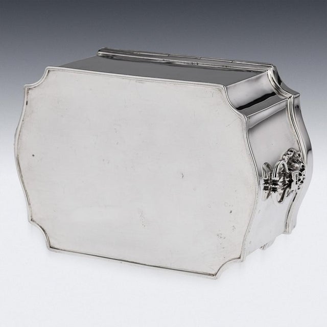 Silver 20th Century English Silver Casket, Sheffield, 1915 For Sale - Image 8 of 18