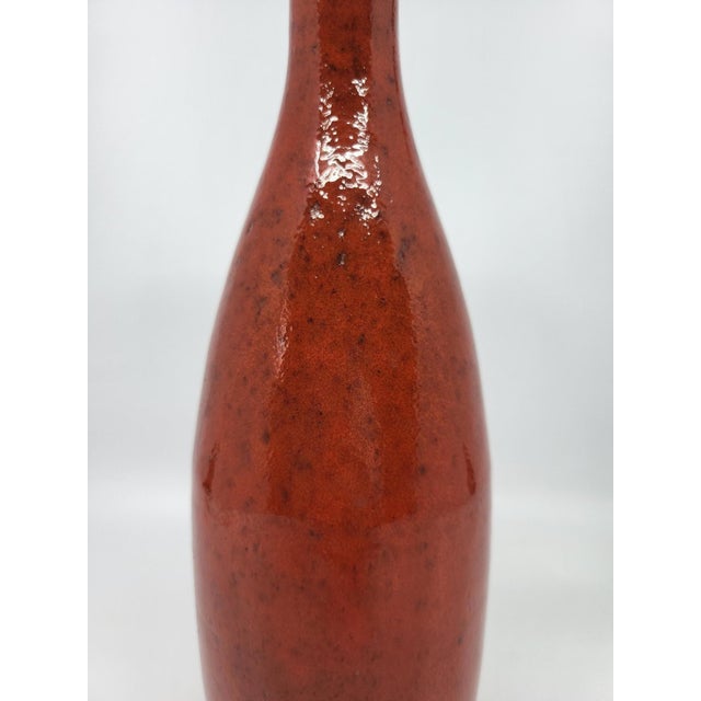 Vase in French Red Glazed Stoneware by Robert Picault, 1950 For Sale - Image 4 of 7