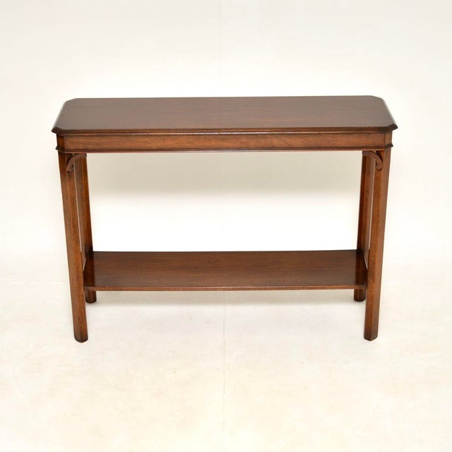 A smart and extremely well made antique Georgian style console table. This was made in England, it dates from around the...
