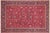 Retro Persian Kashan Red/Blue Wool Rug - 8'7'' X 12'7'' For Sale - Image 10 of 10