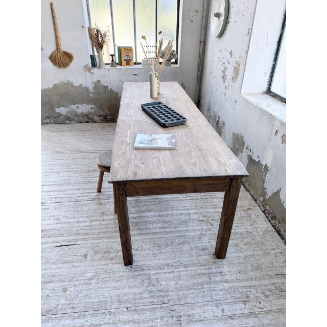 Vintage Farmhouse Table in Pine, 1950s For Sale - Image 15 of 18
