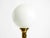 Large Column-Style Table Lamp in Brass with Frosted Glass Globe, 1960s For Sale - Image 4 of 18