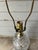 1980s Vintage Crystal & Brass Table Lamp Hollywood Regency, Criss-Cross Cuts For Sale In Dallas - Image 6 of 10
