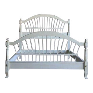 Ethan Allen Country French Wheatback Queen Bed Frame For Sale