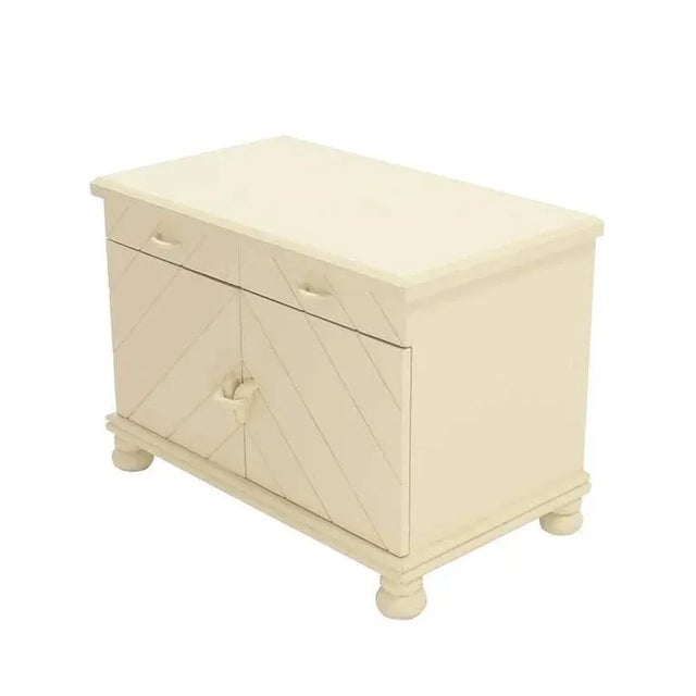 Mid-Century Modern Mid-Century Modern White Textured Paint Nightstands - a Pair For Sale - Image 3 of 9