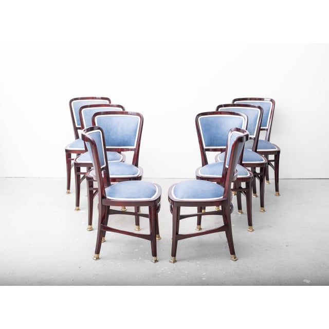 Art Nouveau Dining Chairs from Prof. Josef Hoffmann / Robert Fix, Vienna, Austria, 1900s, Set of 3 For Sale - Image 16 of 18