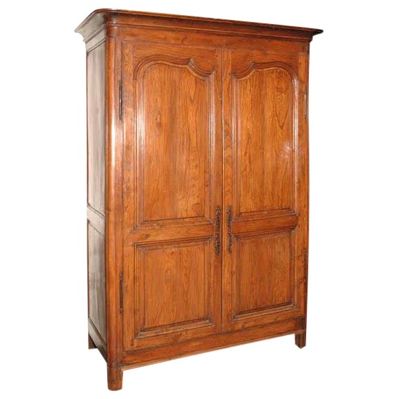 Early 19th Century Antique Fruitwood Armoire For Sale