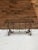 French Provincial Vintage Mid Century Wrought Iron Console Sofa Table Sideboard With Glass Top For Sale - Image 3 of 7