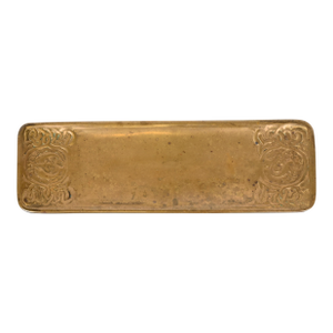 Tiffany Studios New York Zodiac Bronze Doré Pen Tray