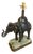 Late 20th Century Maitland-Smith Bronze Asian Elephant Table Lamp on Serpentine Marble Base For Sale