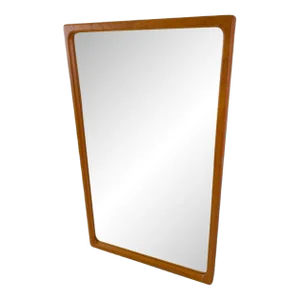 1970s Danish Modern Splined Teak Mirror