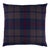 Schumacher Montana Wool Plaid 22" Pillow in Navy For Sale