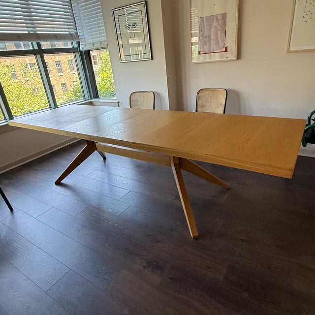 Wood Design Within Reach Cross Extension Table in White Oak For Sale - Image 7 of 12