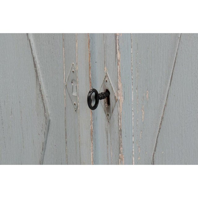 French Provincial Sideboard with a Distressed Blue-Grey Finish For Sale - Image 9 of 11
