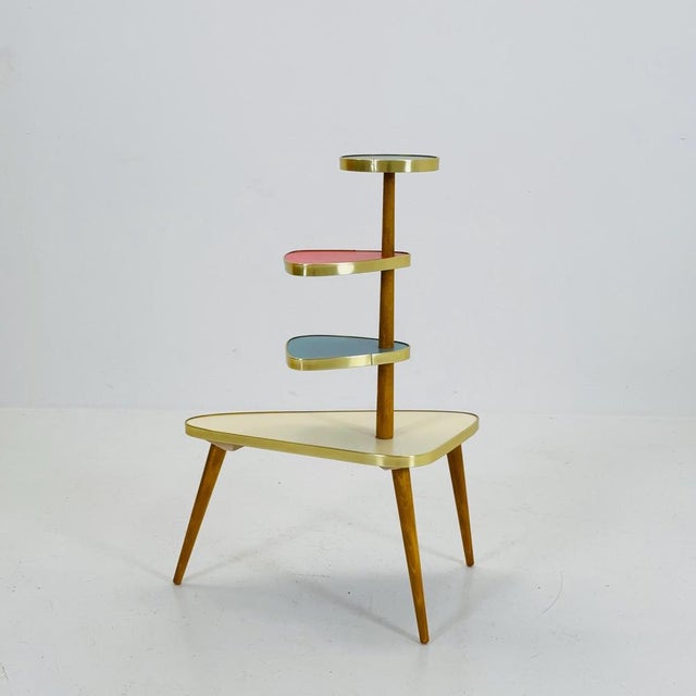 Large Mid-Century Minimalist Plant Stand, Germany, 1950s For Sale - Image 6 of 11