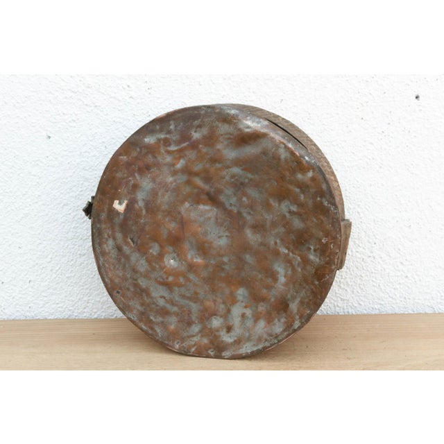 Large 14" Antique Indian Pierced Copper Box For Sale - Image 9 of 10