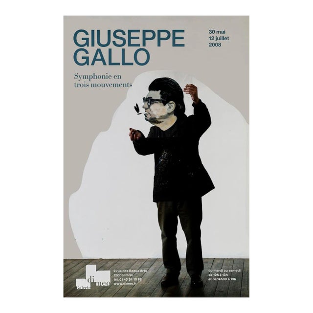 Giuseppe Gallo - Vintage Exhiition Poster - Galerie Di Meo - 2008 2008 For Sale