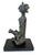 1980s Superb Benin Bronze of a Seated Female Nigeria African 6.5" H on Stand For Sale - Image 5 of 6
