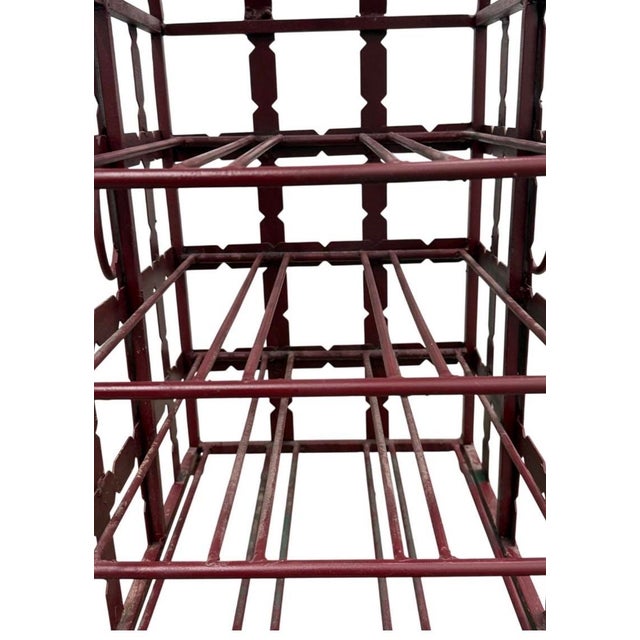 Antique French Style Wrought Iron Wine Rack Domed Locking Storage For Sale - Image 9 of 12