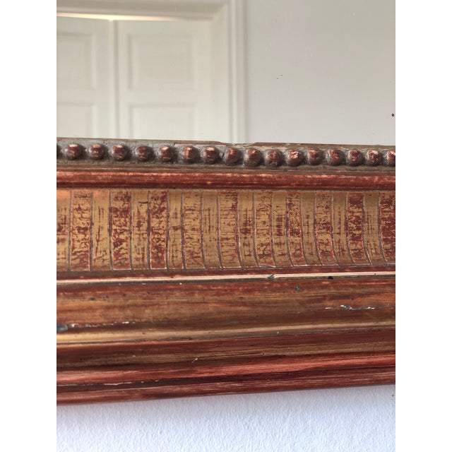 Wood Large Antique French Louis Philippe Giltwood Mirror – Late 19th Century For Sale - Image 7 of 10