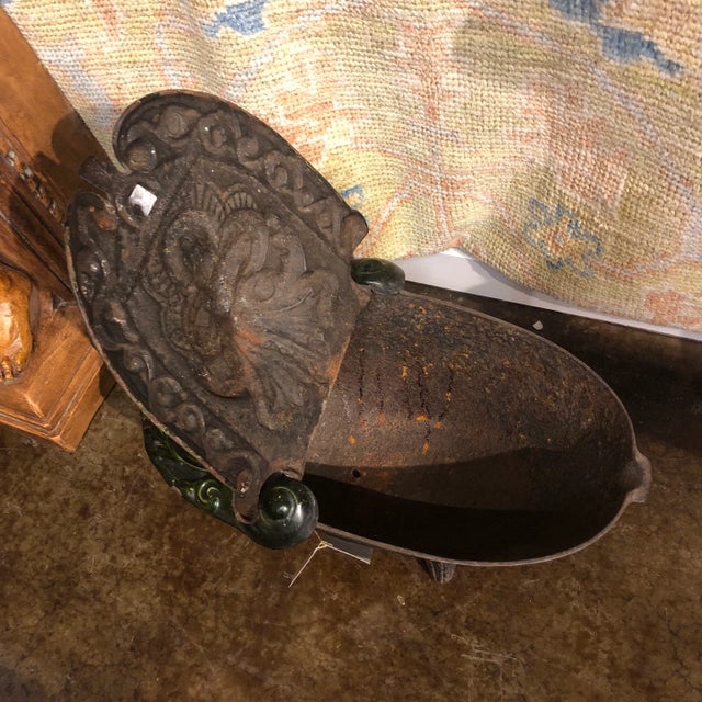Italian Vintage Italian Cast Iron Coal Holder For Sale - Image 3 of 11