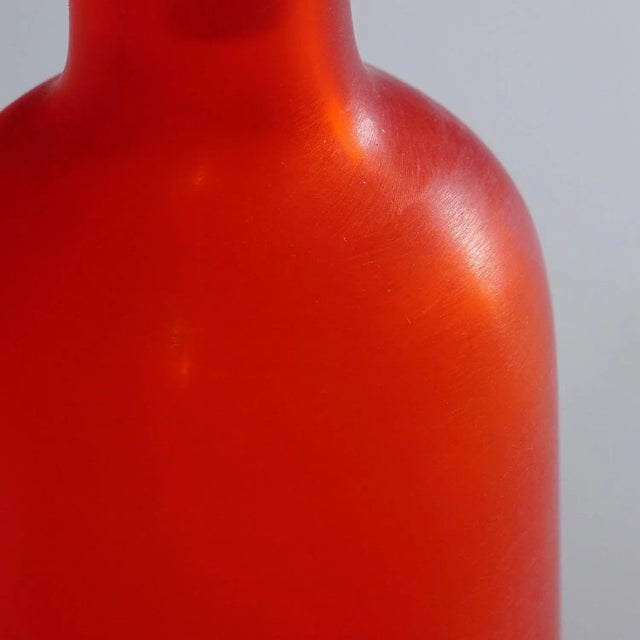 Late 20th Century Paolo Venini Inciso Glass Bottle Manufactured by Venini 1990s For Sale - Image 5 of 7
