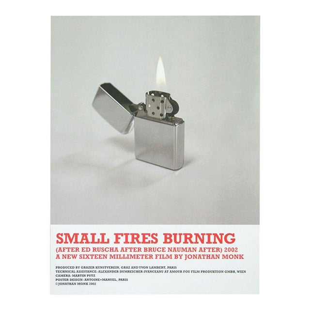 Ed Ruscha Small Fires Burning Official Exhibition Poster For Sale