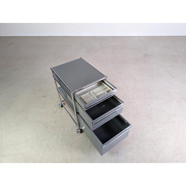Gray Office Cabinet with Castors from USM Haller For Sale - Image 8 of 10