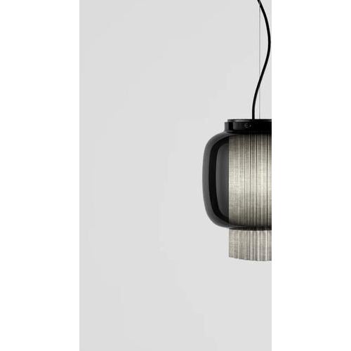 Metal Manila T Pe Grey Textile Suspension Lamp by Sebastian Herkner for Parachilna For Sale - Image 7 of 14