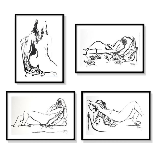 Contemporary Nude #1631 Original Gouache Painting by Gretchen Kelly For Sale - Image 3 of 4